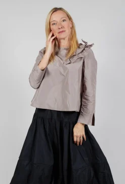 Hindahl u0026 Skudelny Shirts & Blouses^Light Taffeta Shirt with Ruffles in Stone