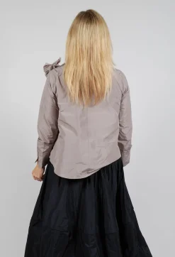 Hindahl u0026 Skudelny Shirts & Blouses^Light Taffeta Shirt with Ruffles in Stone
