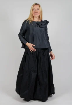 Hindahl u0026 Skudelny Shirts & Blouses^Light Taffeta Shirt with Ruffles in Anthra