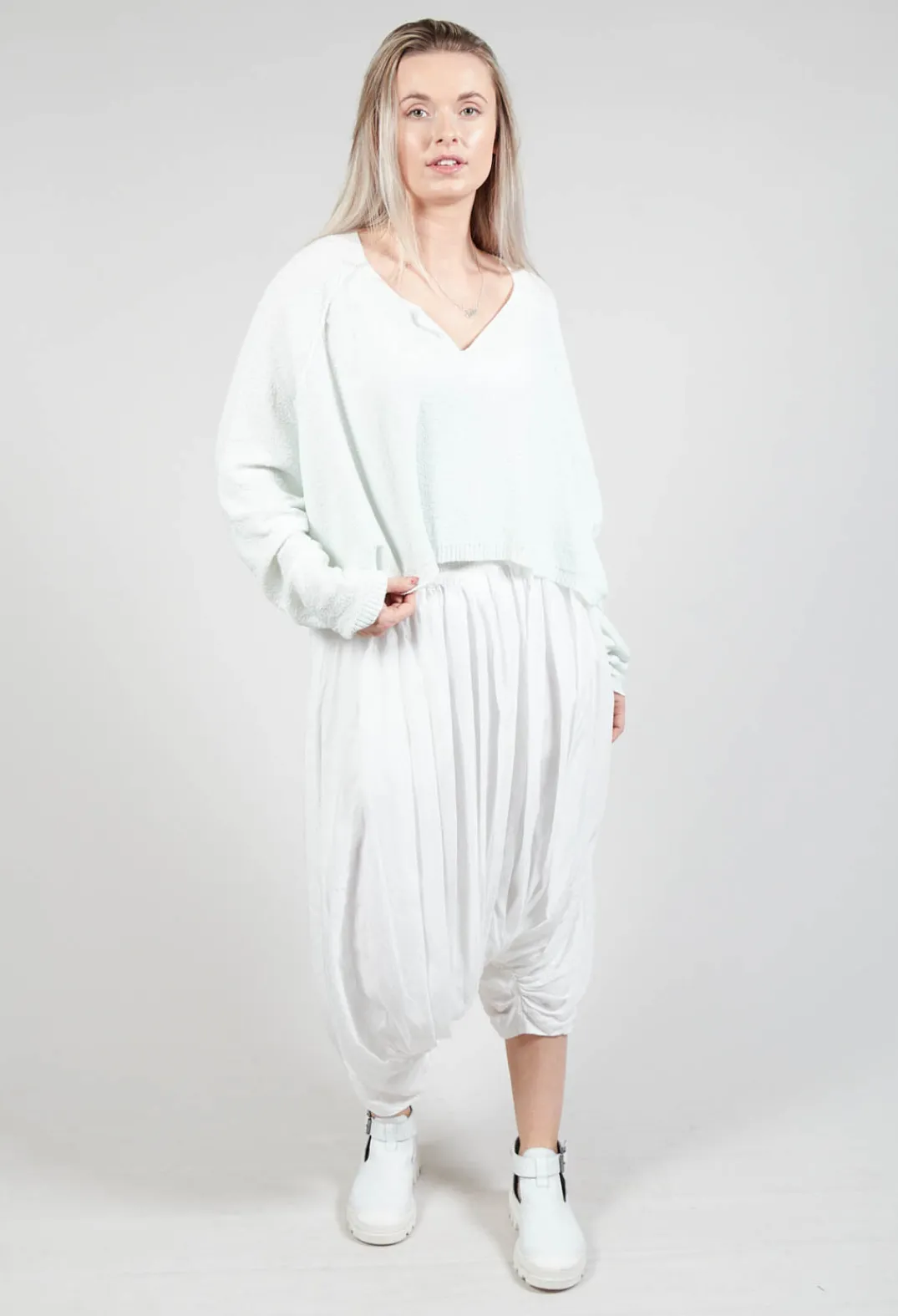 Rundholz Mainline Jumpers^Lightwear Cropped Jumper in Tulip 10% Cloud