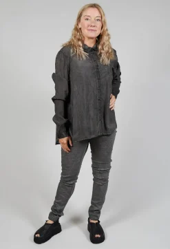 Rundholz Mainline Shirts & Blouses^Lightweight Blouse in Coal Cloud
