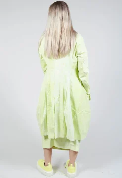 Rundholz Black Label Coats^Lightweight Coat with Tulip Hem in Placed Sun Print