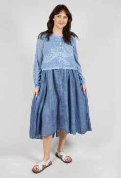 Rundholz Black Label Cardigans^Lightweight Cropped Cardigan in Navy Cloud Print