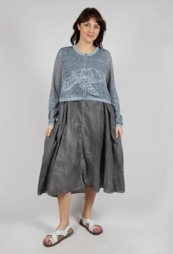Rundholz Black Label Cardigans^Lightweight Cropped Cardigan in Black Cloud Print