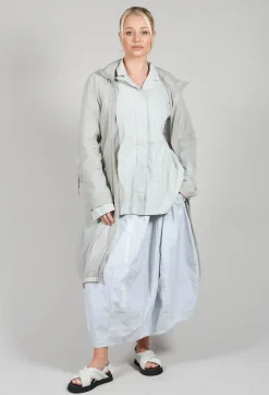 Rundholz Black Label Coats^Lightweight Longline Coat with Zip in Grey