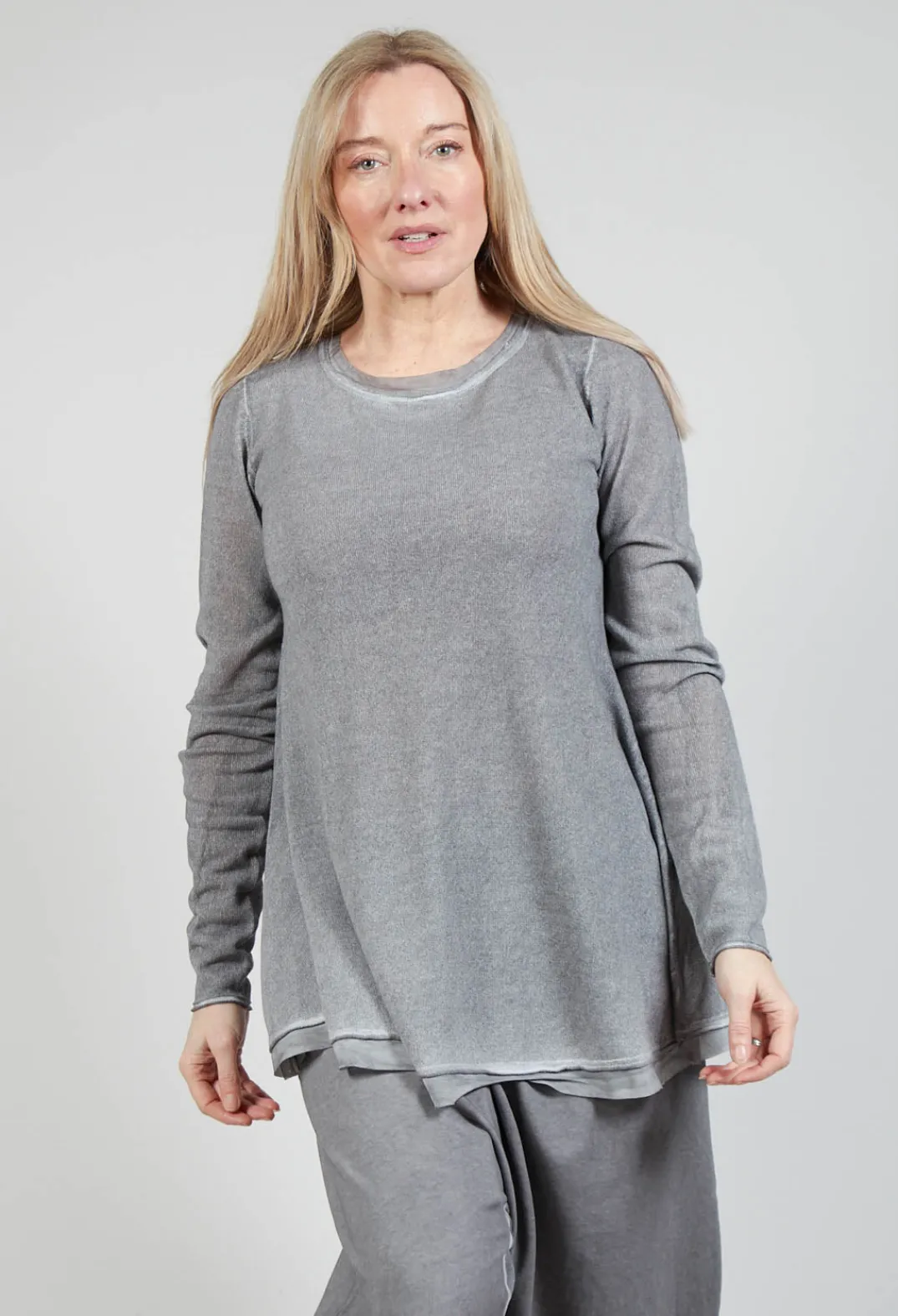 Rundholz Dip Jumpers^Lightweight Pullover in C.Coal 70% Cloud