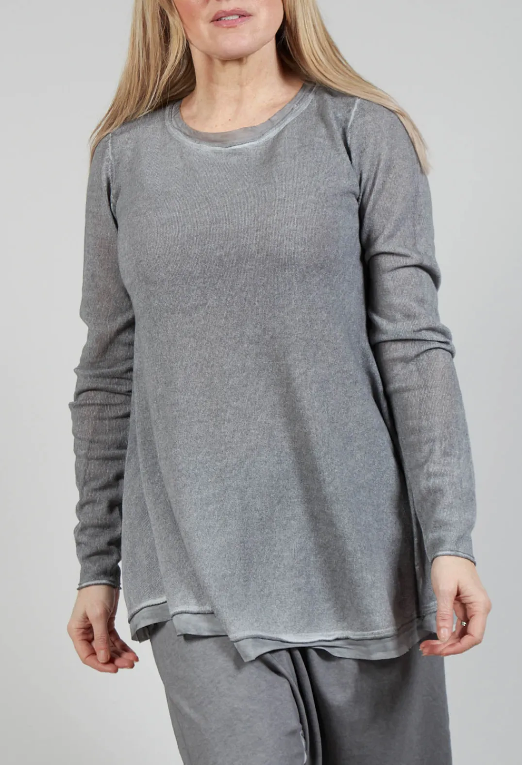 Rundholz Dip Jumpers^Lightweight Pullover in C.Coal 70% Cloud