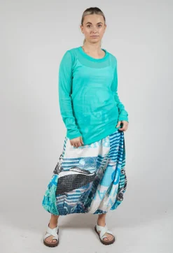 Rundholz Black Label Tops^Lightweight Relaxed Fit Top in Aqua