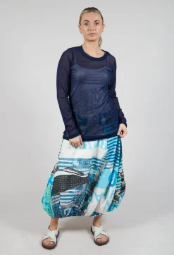 Rundholz Black Label Tops^Lightweight Relaxed Fit Top in Navy
