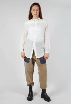 Umit Unal Shirts & Blouses^Lightweight Shirt with Stitch Detail in White