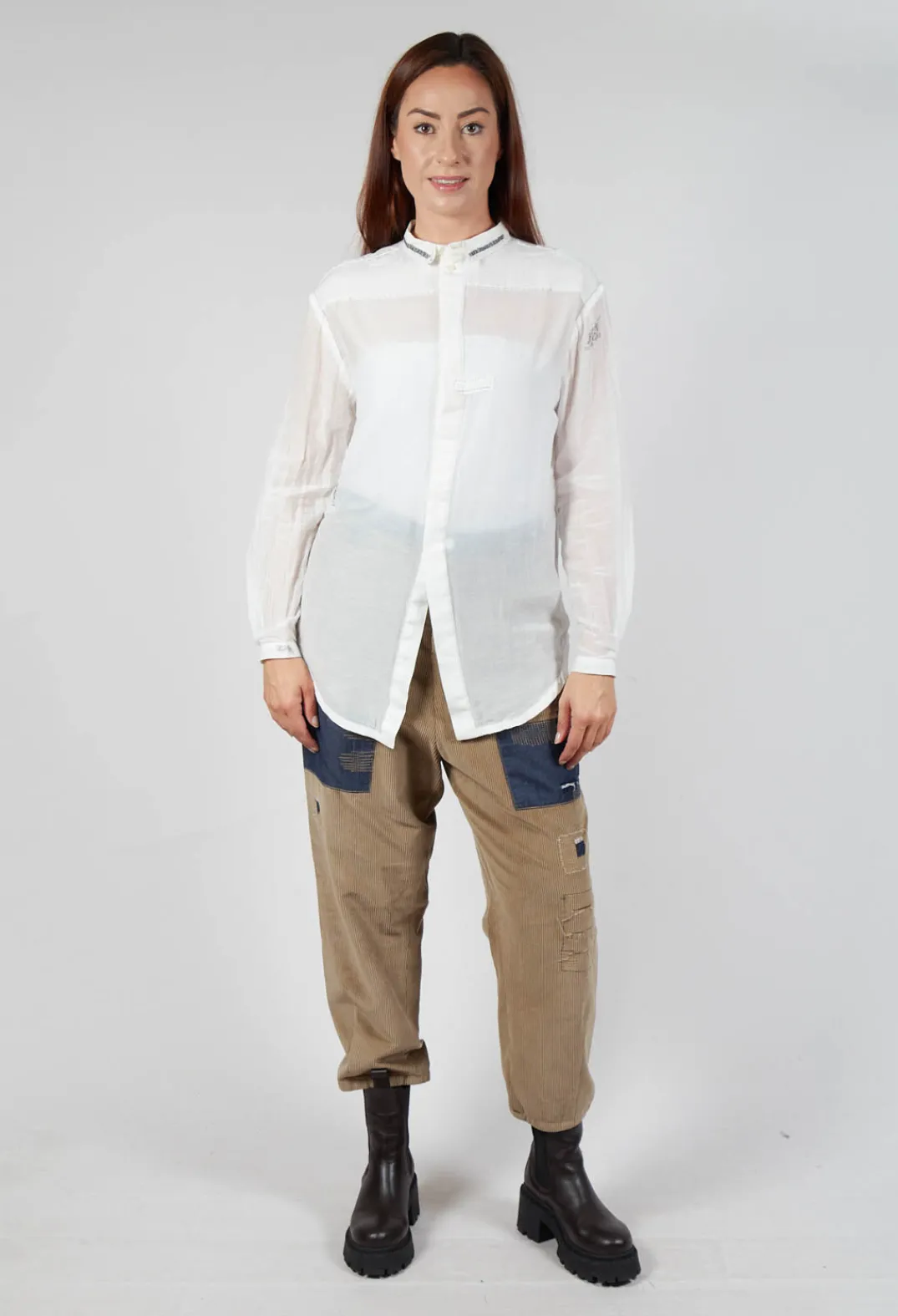 Umit Unal Shirts & Blouses^Lightweight Shirt with Stitch Detail in White