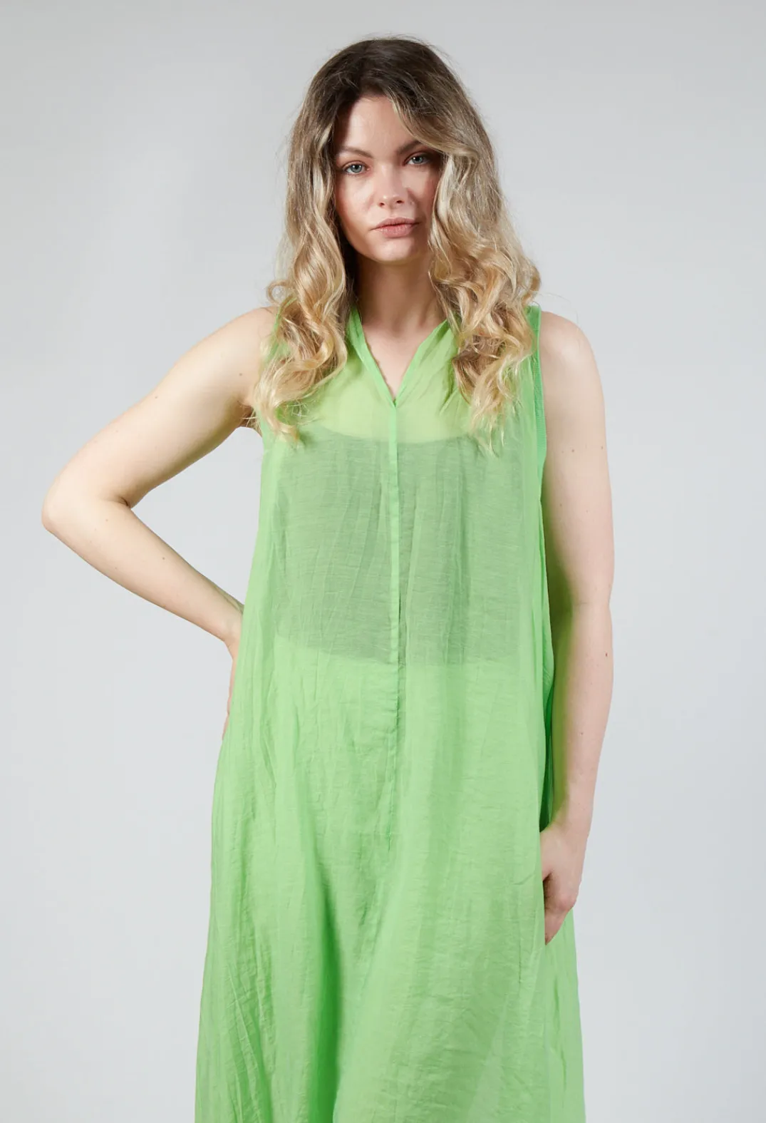 Rundholz Black Label Dresses^Lightweight Sleeveless Dress in Lime