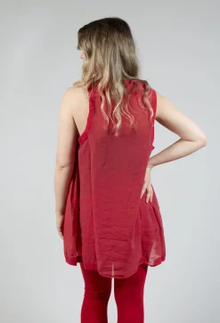 Rundholz Black Label Tops^Lightweight Vest Top in Chili