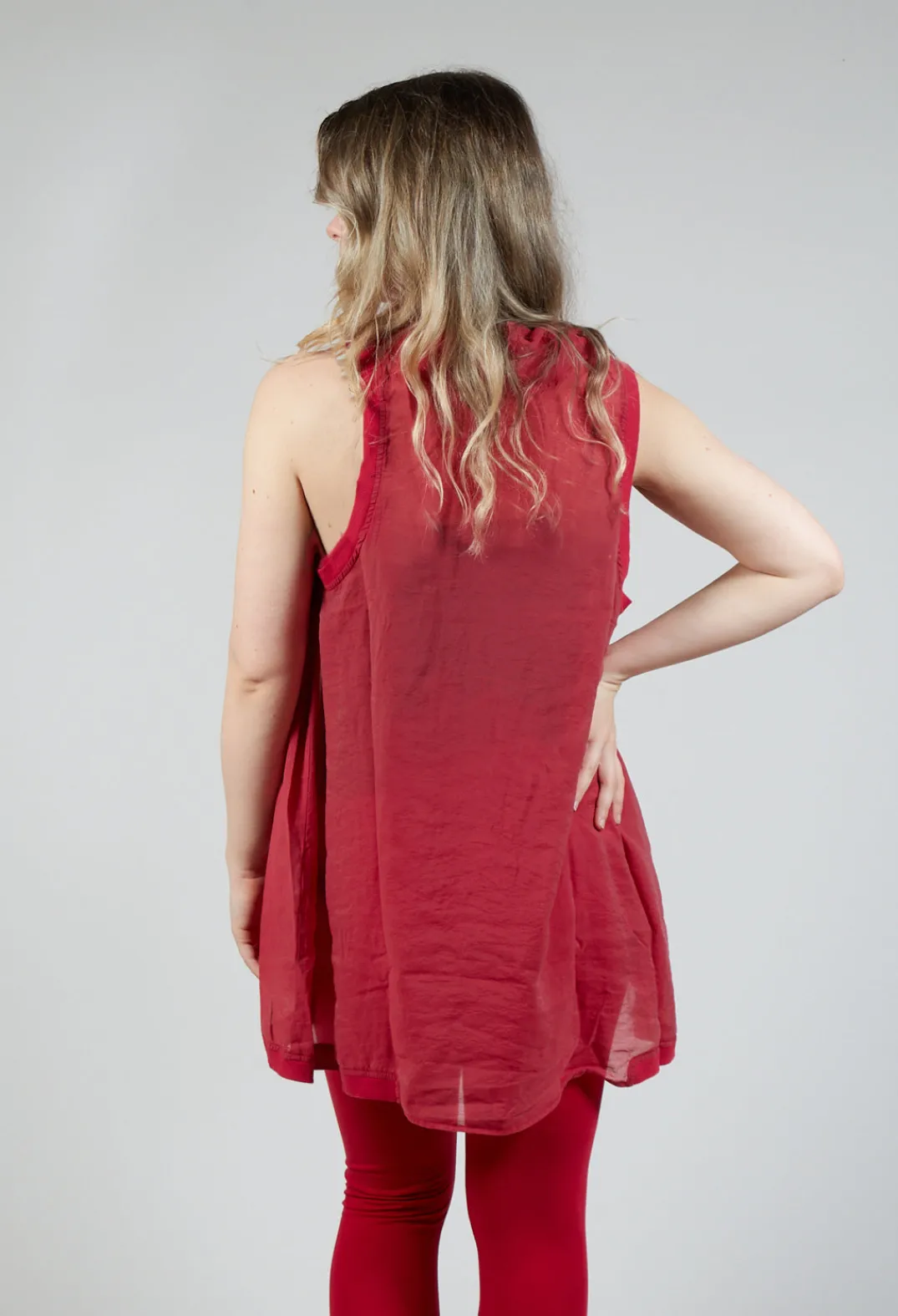 Rundholz Black Label Tops^Lightweight Vest Top in Chili