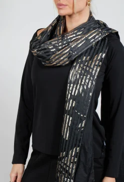 Xenia Design Scarves^Limb Scarf in Gold-Black