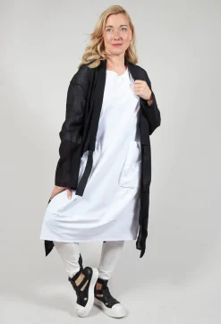 La Haine Jackets^Linen Blend Lightweight Jacket in Nero