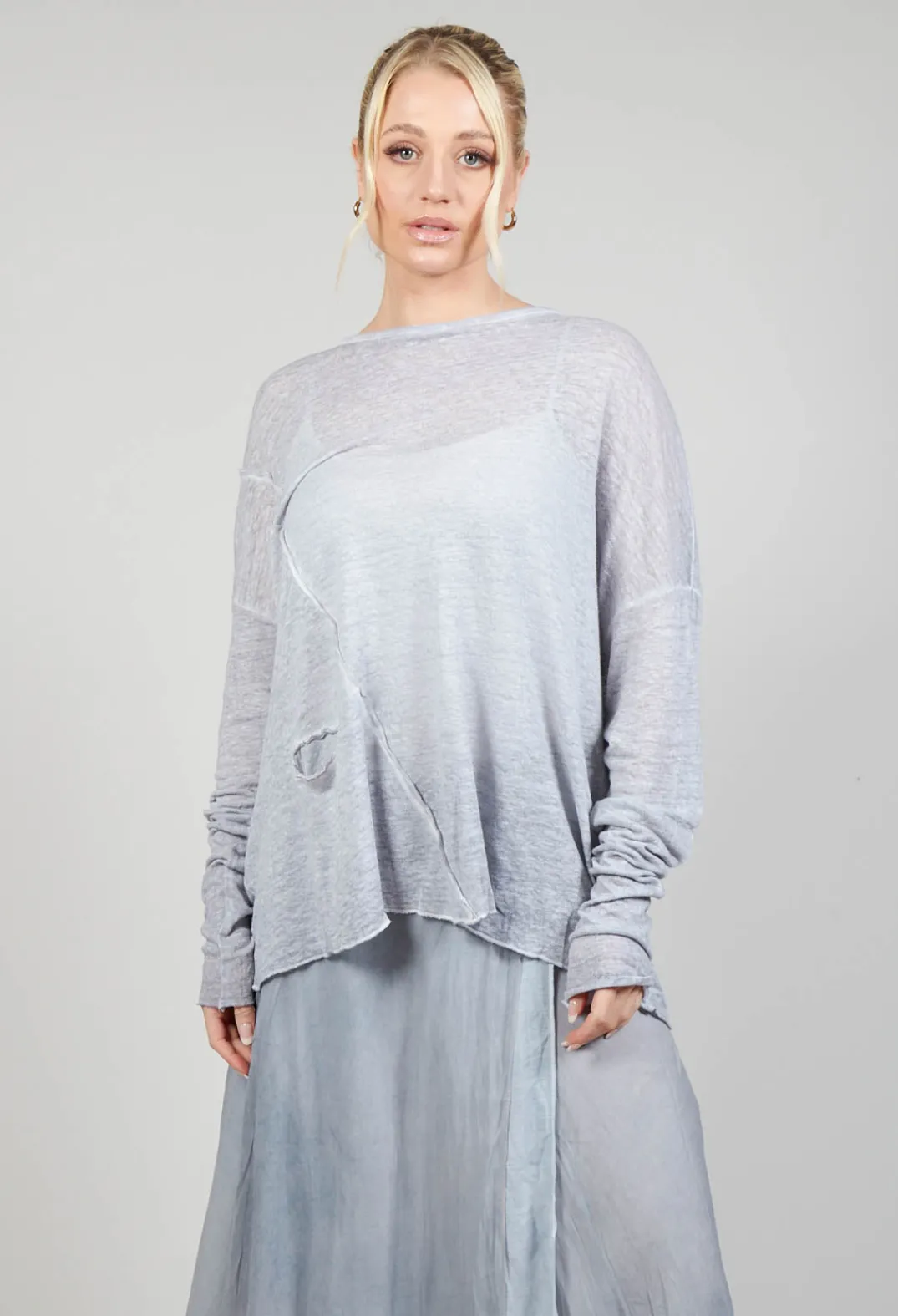 Umit Unal Tops^Linen Comfort Top in Original Grey