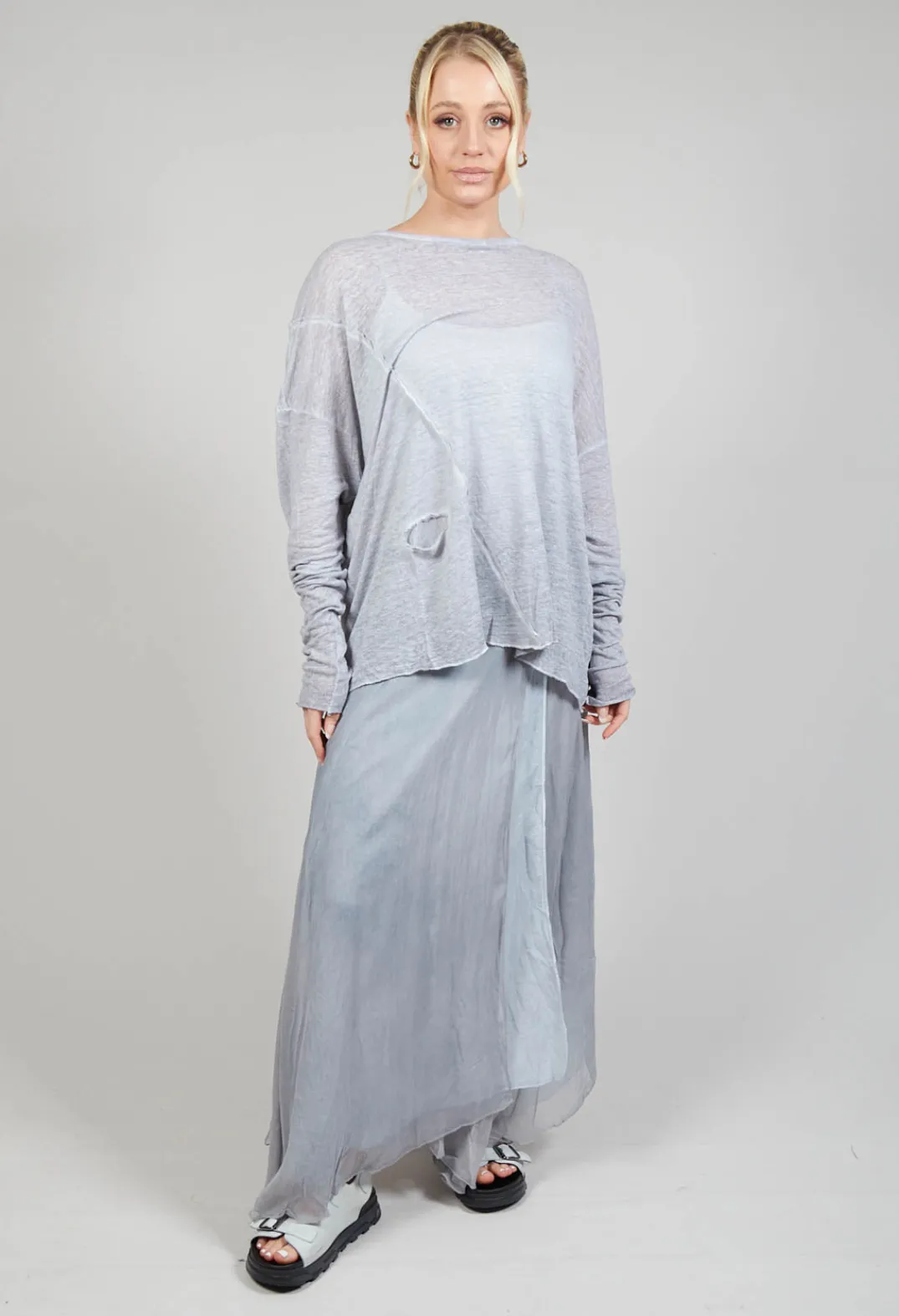 Umit Unal Tops^Linen Comfort Top in Original Grey