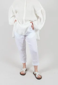 Elemente Clemente Trousers^Linen Geisha Pants in White