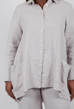 Thing Shirts & Blouses^Linen Shirt in Light Grey