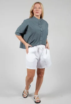 Aequamente Shorts^Linen Shorts in White