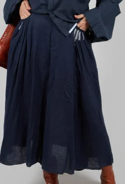 Umit Unal Skirts^Linen Skirt in Navy