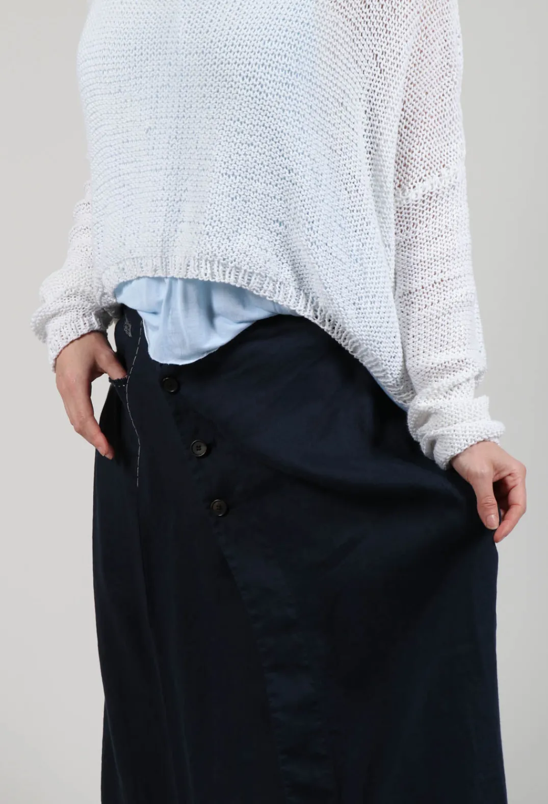 Umit Unal Skirts^Linen Skirt in Navy