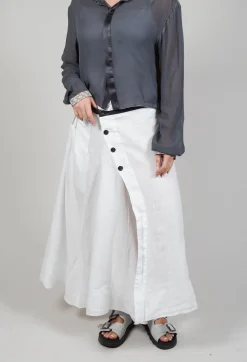 Umit Unal Skirts^Linen Skirt in Off White