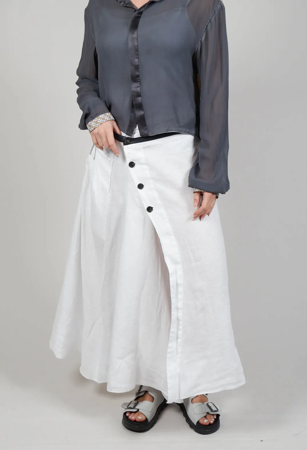 Umit Unal Skirts^Linen Skirt in Off White