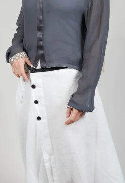 Umit Unal Skirts^Linen Skirt in Off White