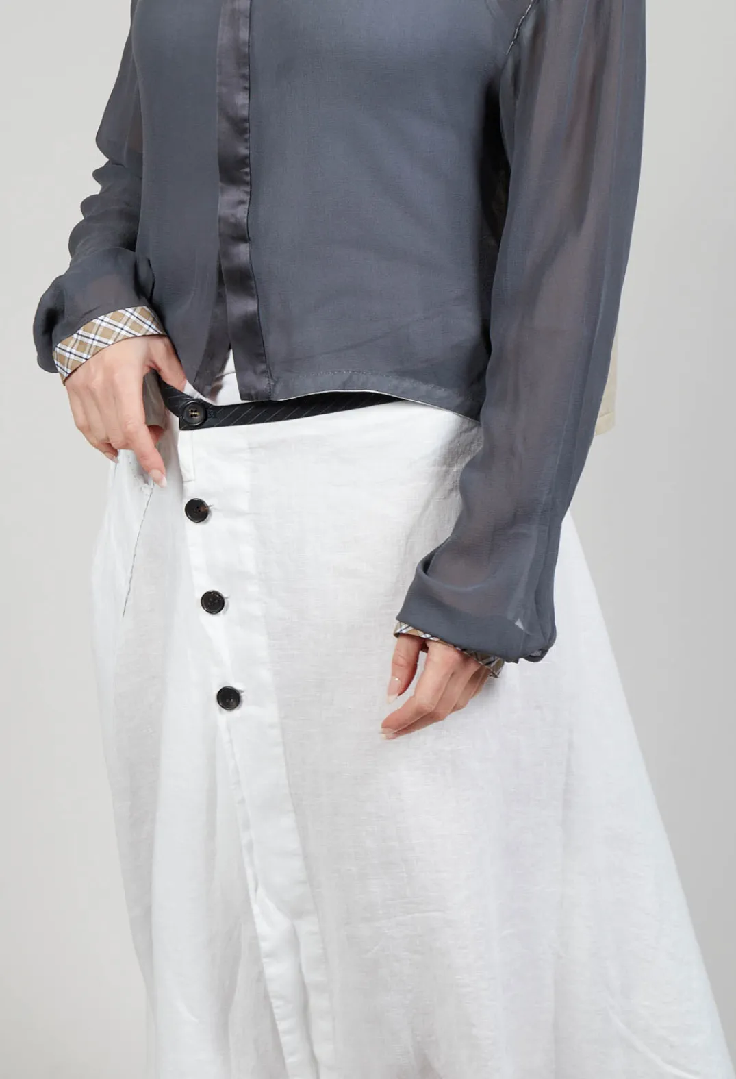 Umit Unal Skirts^Linen Skirt in Off White