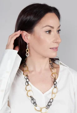 Bender Schmuck Earrings^Link Chain Earrings in Bi-Coloured Metal