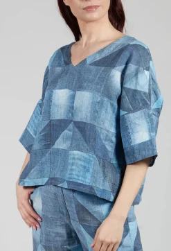 Elemente Clemente Tops^Lito Reversible Top in Denim