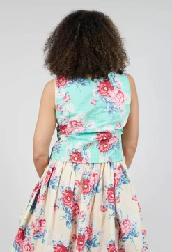Ewa I Walla Tops^Livia Top in Turquoise Flower