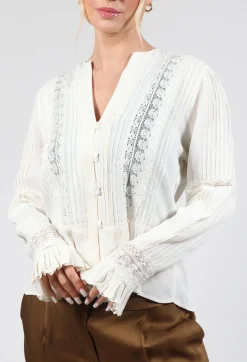 T.ba Tops^Lizzie Blouse in Beige