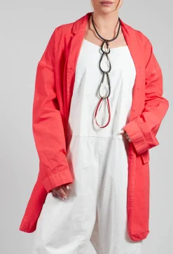 Album Di Famiglia Jackets^Long Blazer CC in Poppy Red