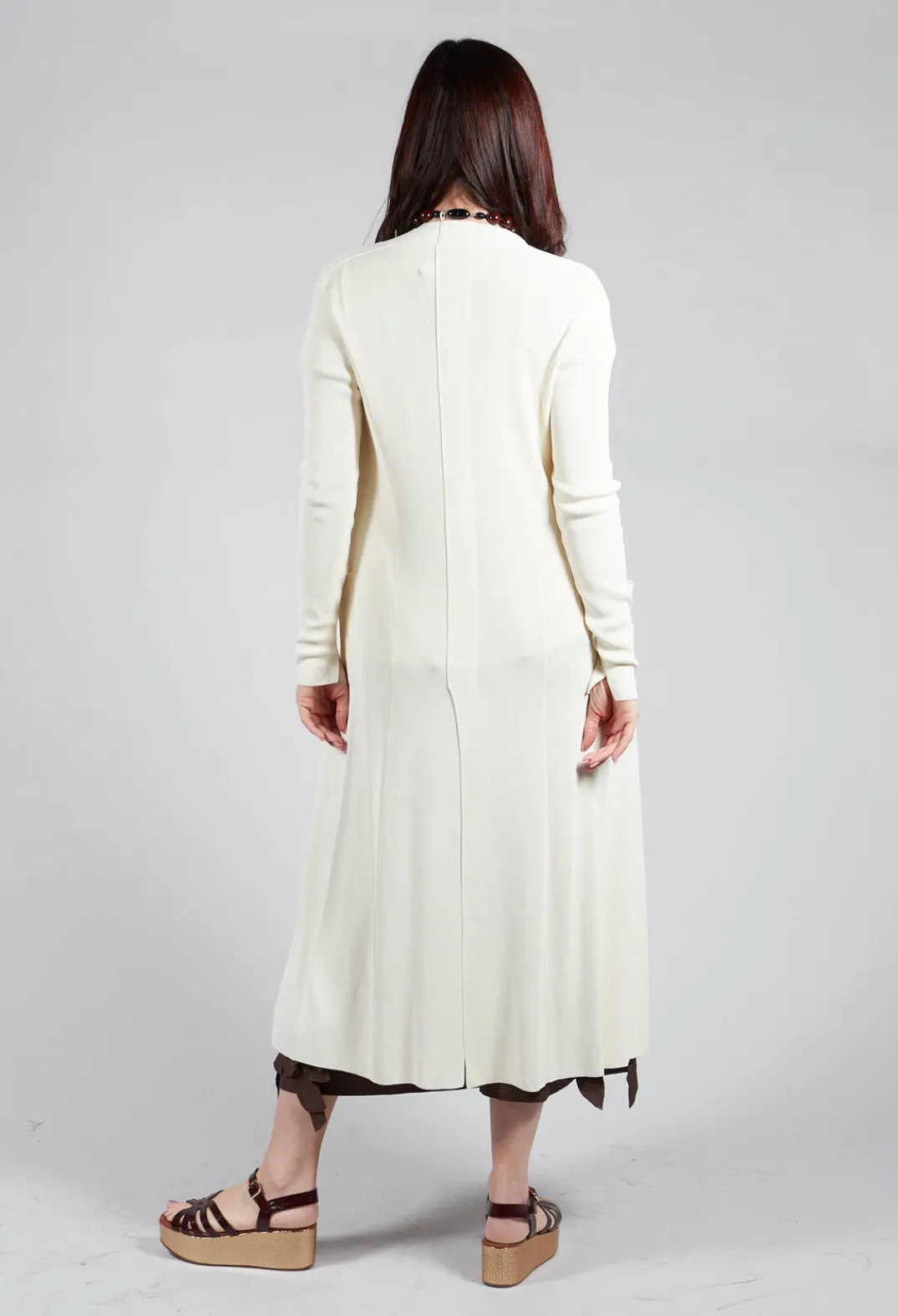 Isabel Benenato Cardigans^Long Cardigan in White