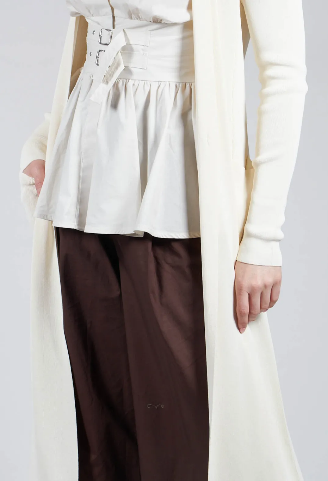 Isabel Benenato Cardigans^Long Cardigan in White