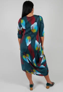 Alquema Dresses^Long Draper Dress in Toucan