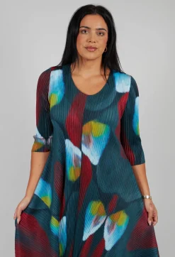 Alquema Dresses^Long Draper Dress in Toucan