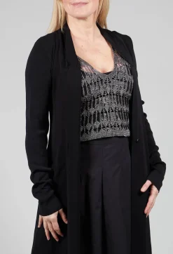 Isabel Benenato Cardigans^Long Knit Cardigan in Black