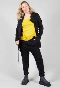 Rundholz Dip T-shirts^Long Length Long Sleeved T Shirt in Lemon