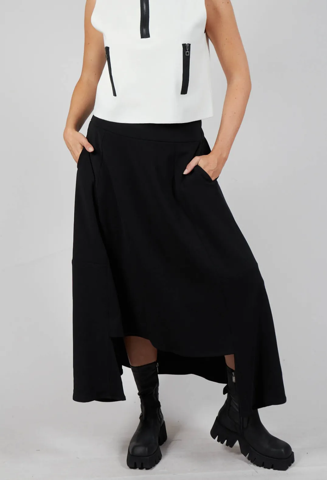 Sarah Pacini Skirts^Long Length Skirt in Black