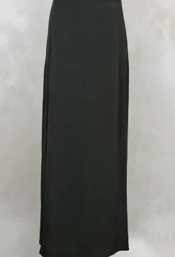 Crea Concept Skirts^Long Length Skirt with Split in Moss Green