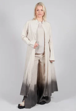 Sanctamuerte Coats^Long Ombre Coat in Cotone Degrade Sand