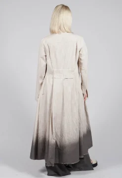 Sanctamuerte Coats^Long Ombre Coat in Cotone Degrade Sand
