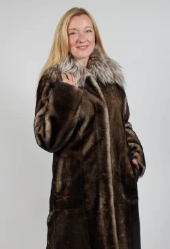 Dom Goor Coats^Long Opera Coat in White Smoke