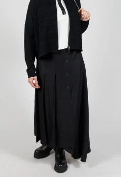 Sarah Pacini Skirts^Long Pleated Skirt in Black