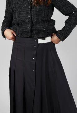 Sarah Pacini Skirts^Long Pleated Skirt in Charcoal