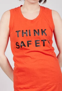 Rundholz Dip Tops^Long Printed Vest in Mandarine